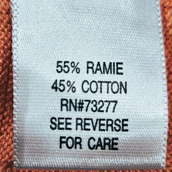 Croft & Barrow Peach Crocheted Layered Top - XL - Picture 5 of 8